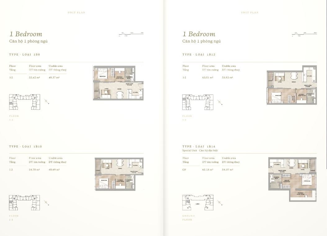 8' mẫu thiết kế căn 1 phòng ngủ The Marq Quận 1